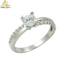 Gümüş Zirkon Taşlı Yüzük